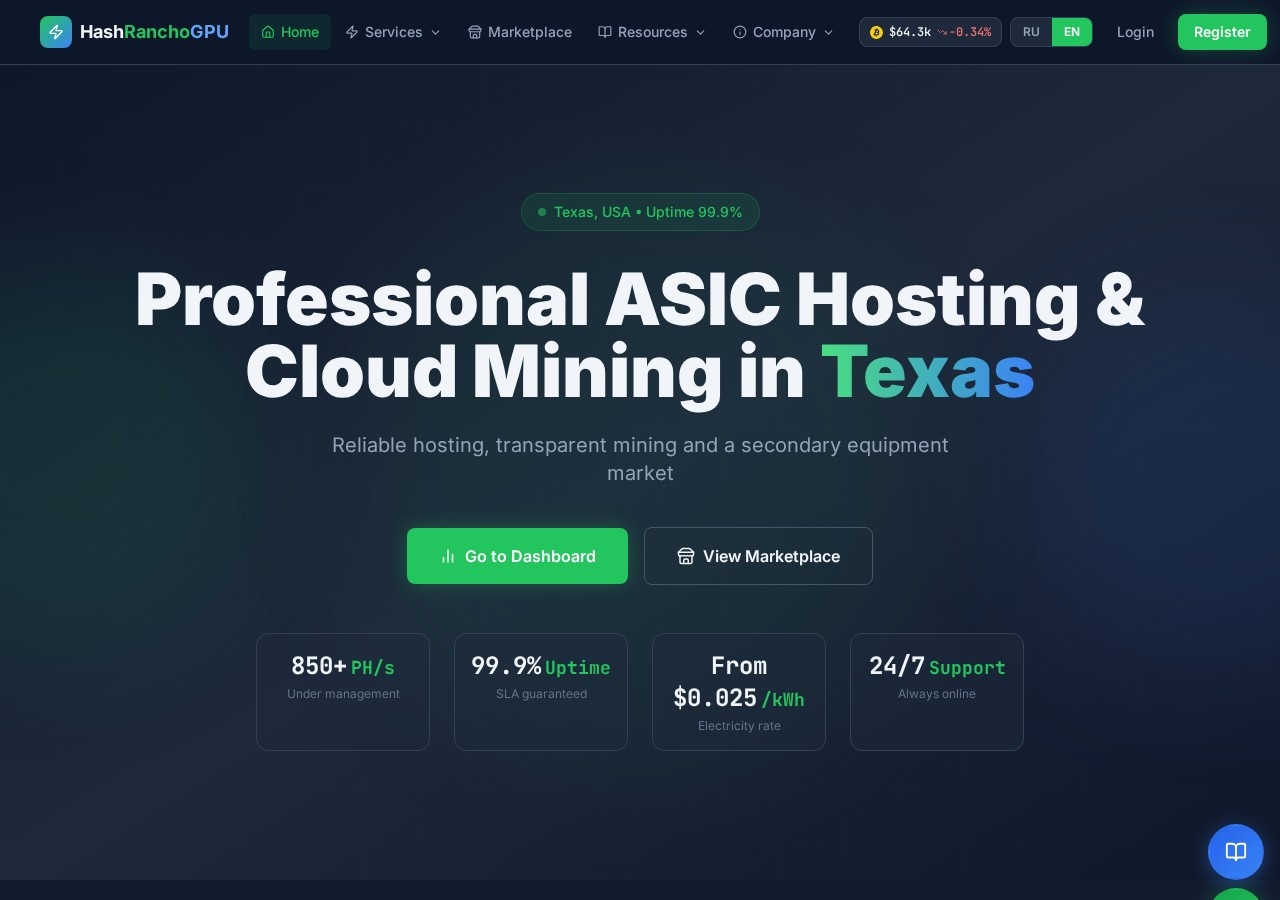 Investment project Hashranchogpu