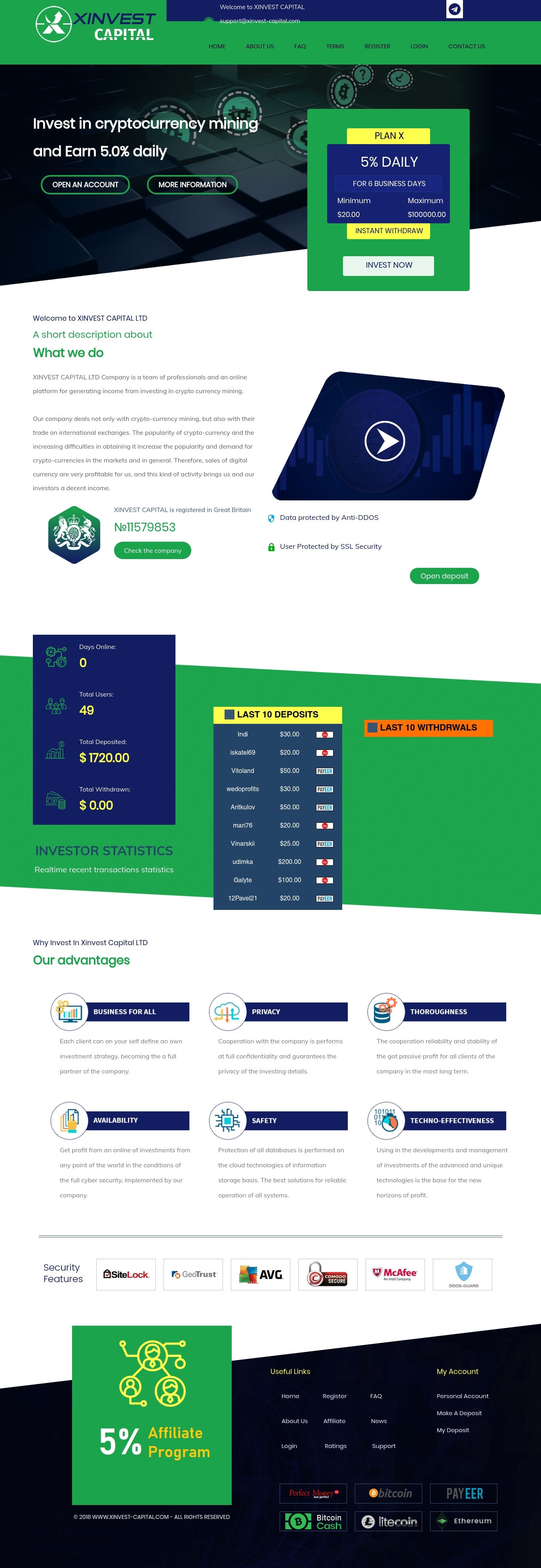 Investment project Xinvest-capital