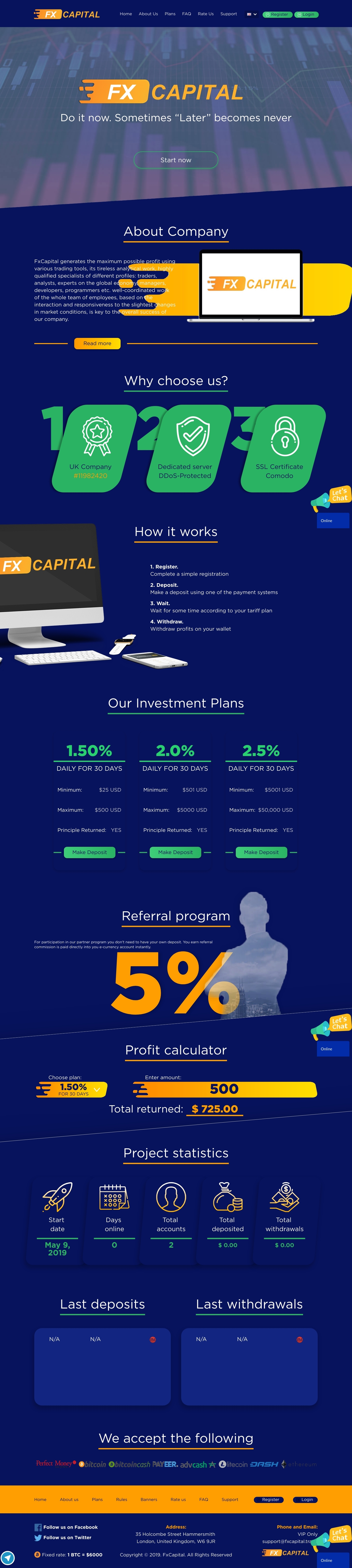 Gaming HYIP project Fxcapital