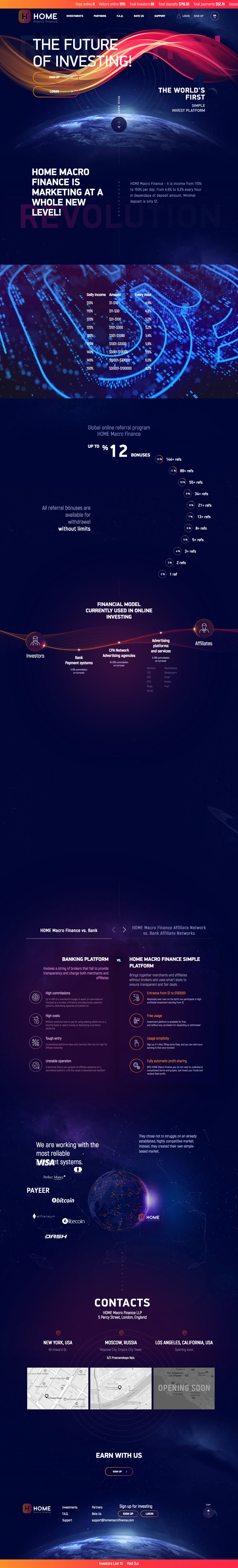 HYIP project HOME Macro Finance