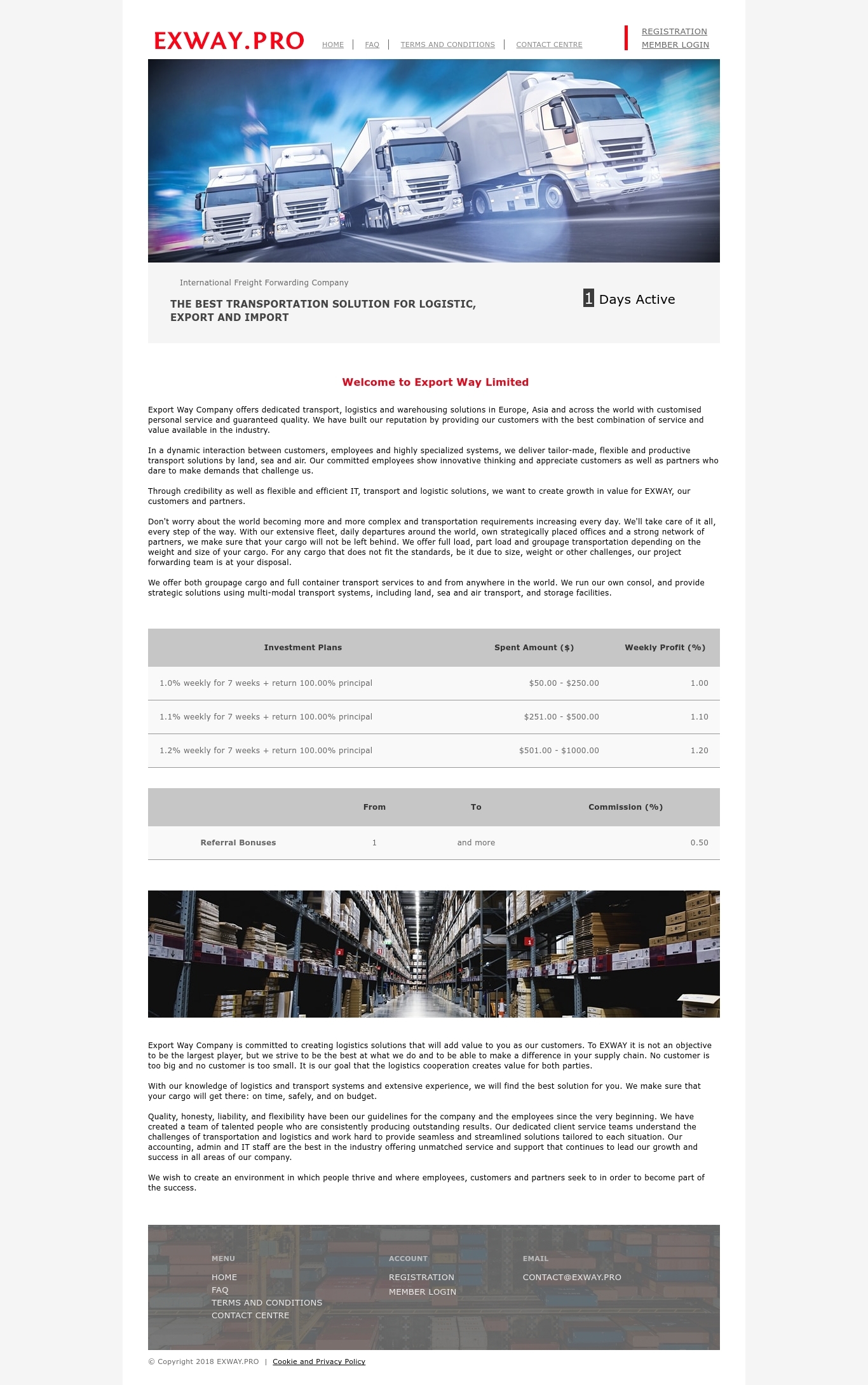 Investment project Export Way Limited
