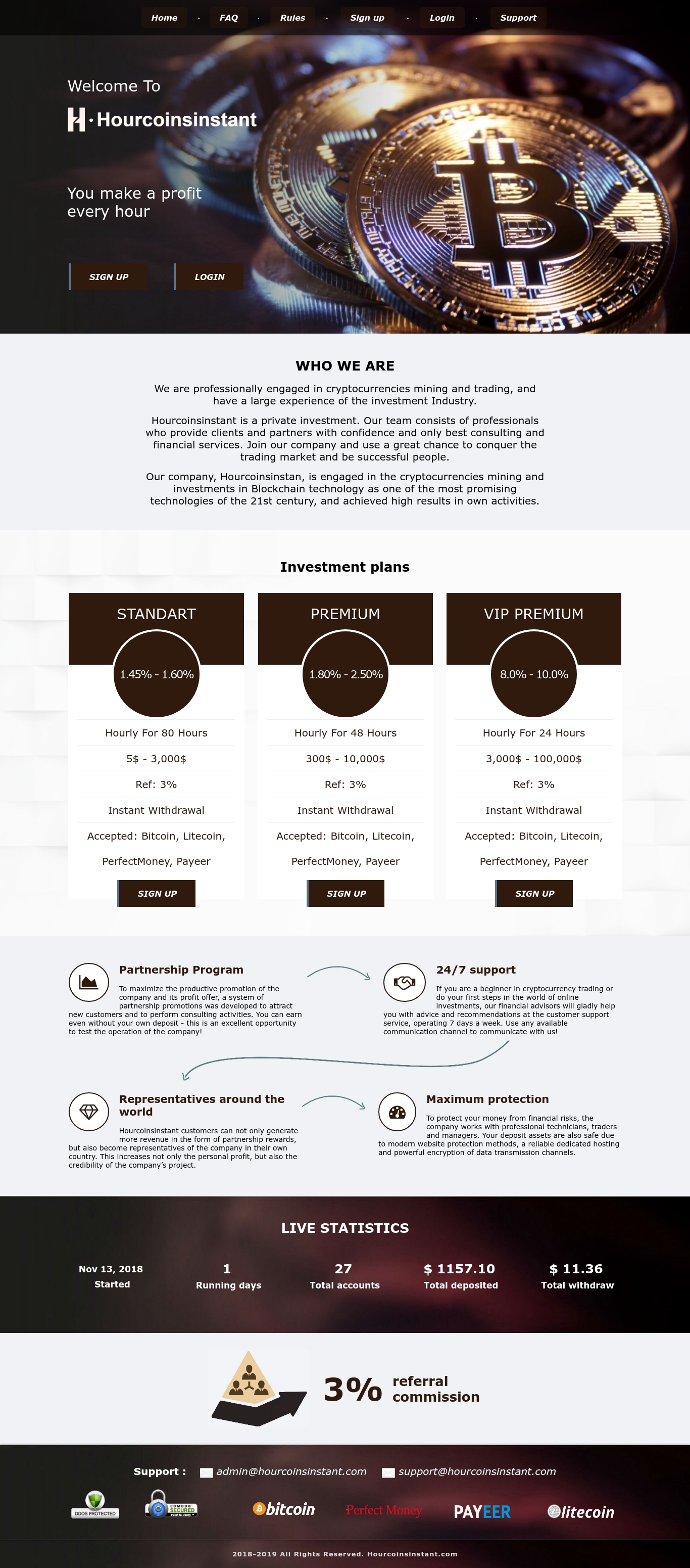 Investment project Hourcoinsinstant