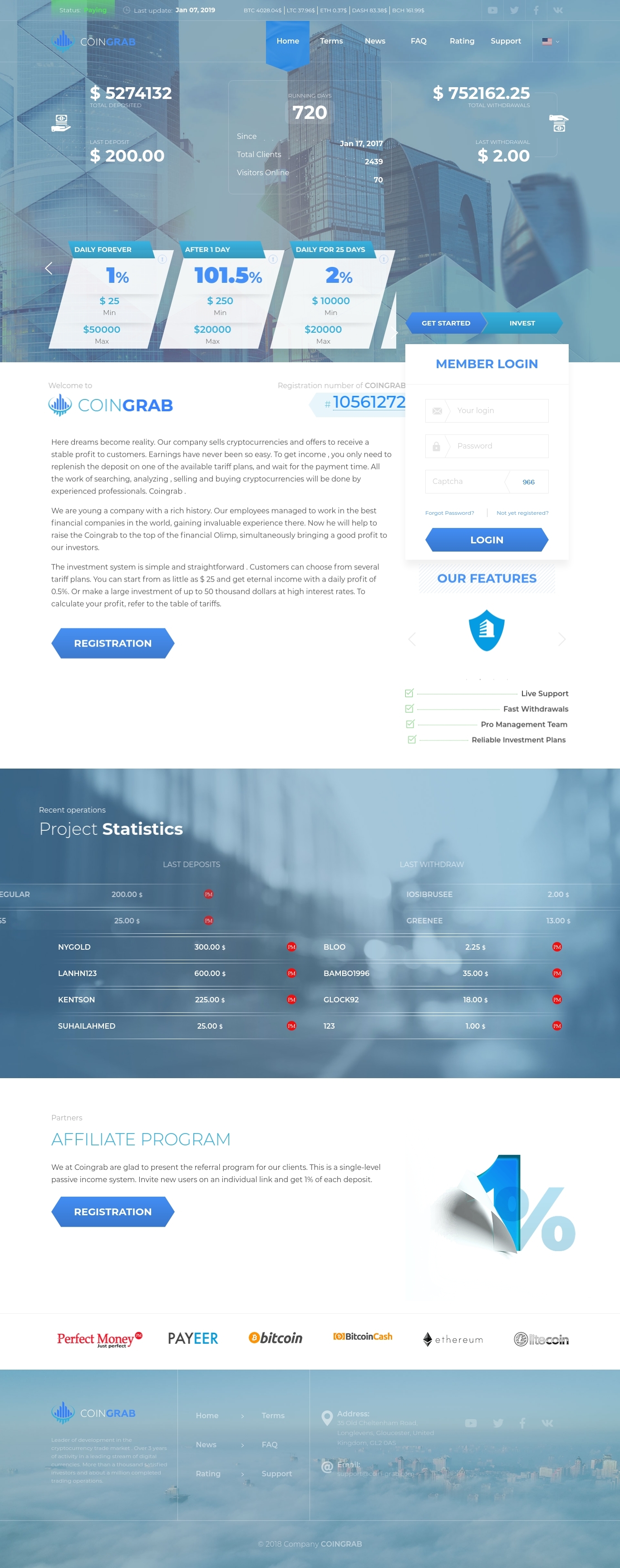 HYIP doubler Coin-Grab