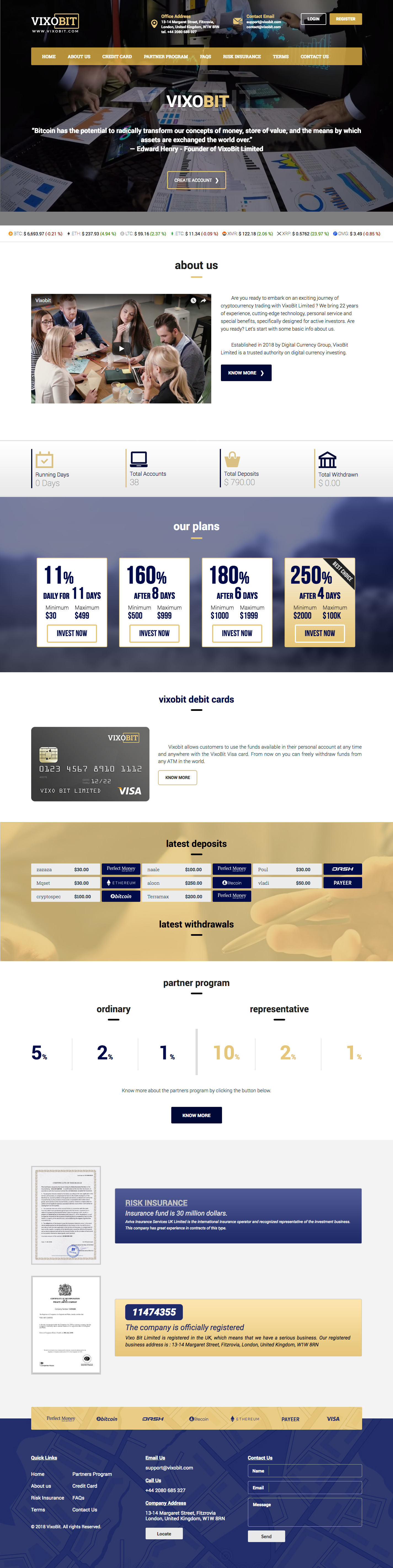 Invest project Vixo Bit Limited