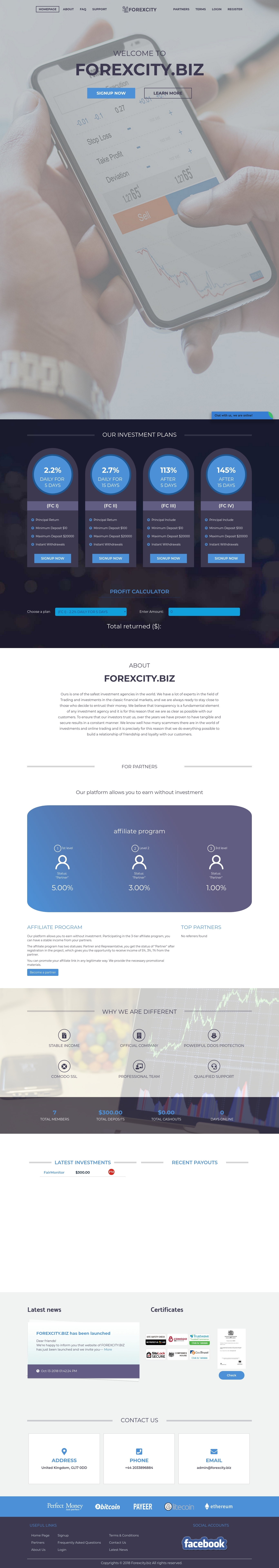 Invest project Forex City