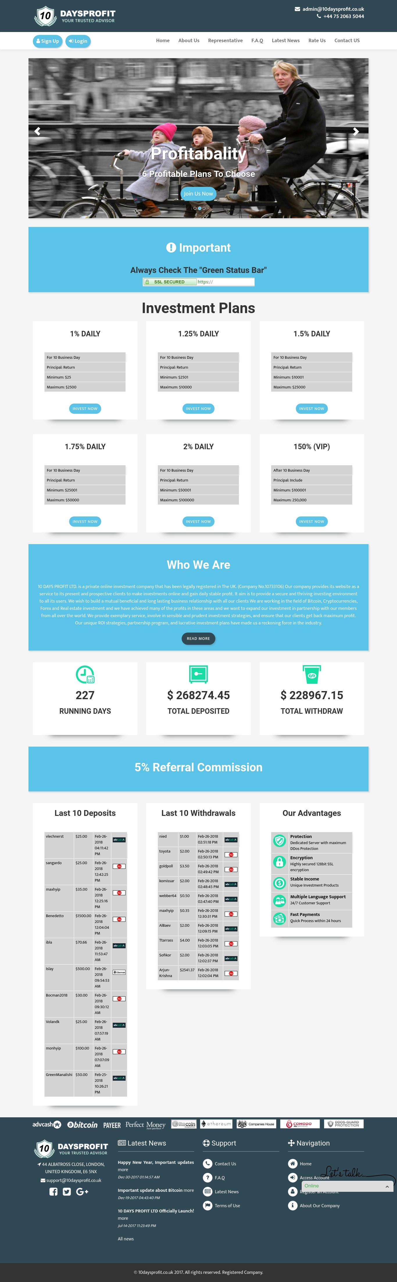 Gaming HYIP project 10 Days Profit
