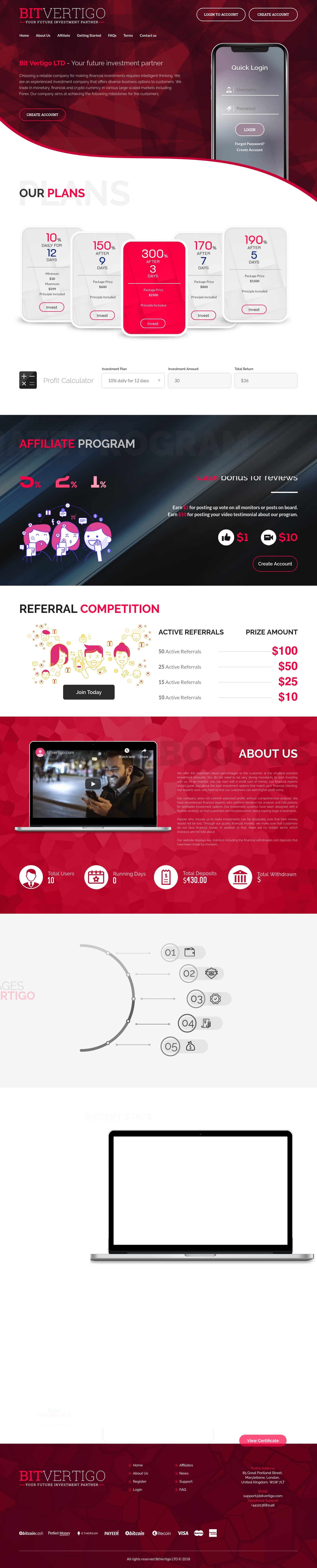 Invest project Bit Vertigo LTD