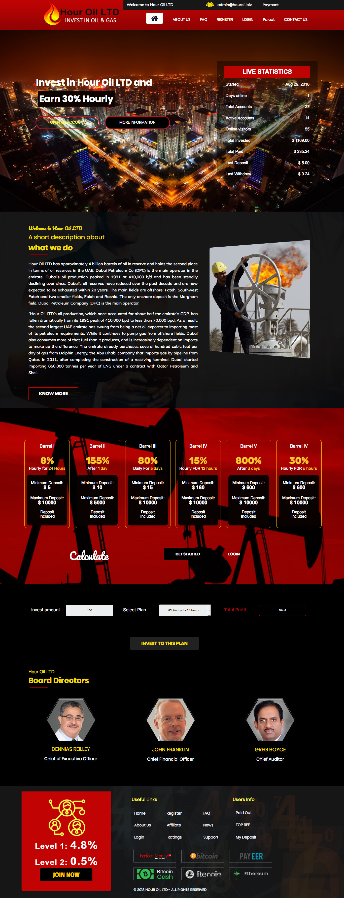 HYIP Hour Oil LTD