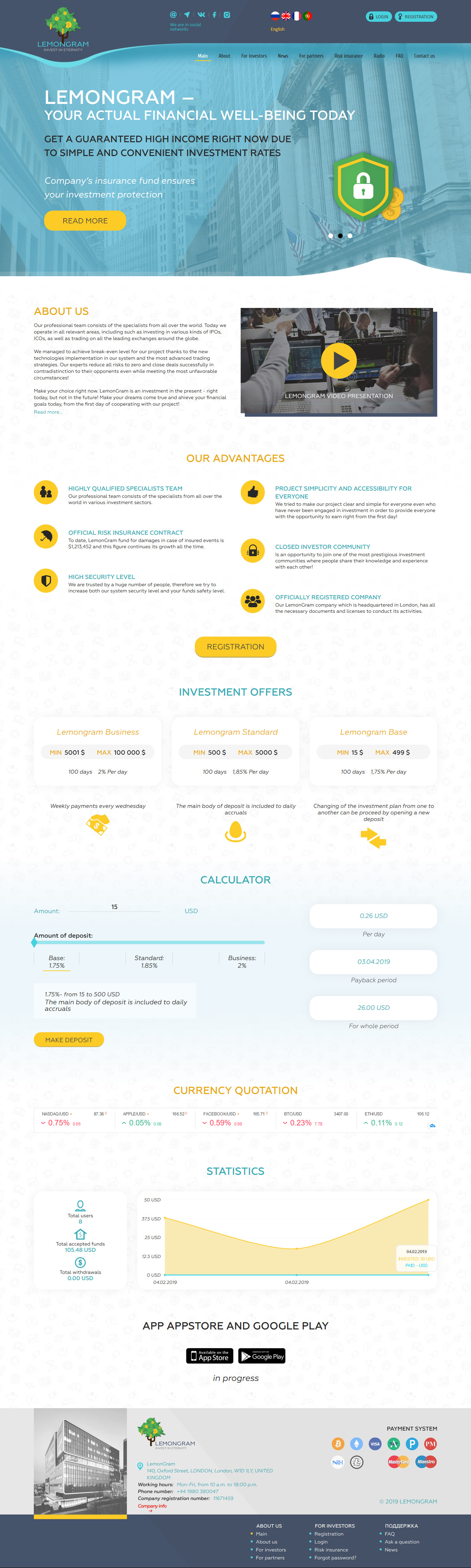Investment project Lemongram