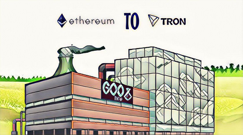 The EtherGoo app moved from Ethereum to the Tron blockchain