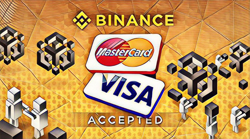 Payment with VISA and MasterCard is available on Binance